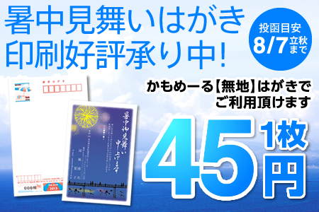 かもめーるはがき［無地］1枚45円でご提供